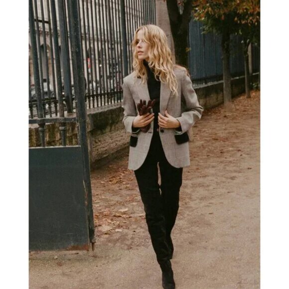 Dôen NWT Casper Blazer in Wainwright Houndstooth Check Size L - Picture 2 of 4